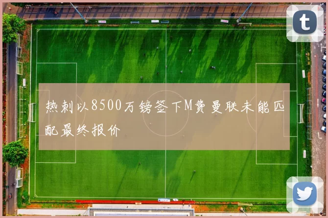 热刺以8500万镑签下M费曼联未能匹配最终报价